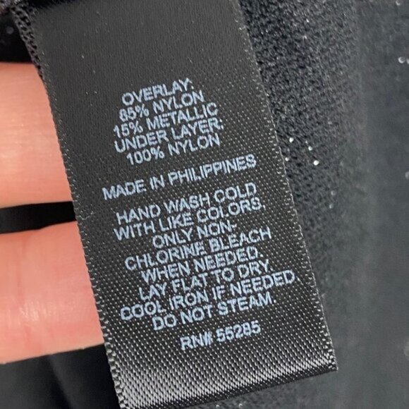 Express Sequin Silver Sleeveless Layering Top VNeck Size Large Metallic Party L - Picture 4 of 6